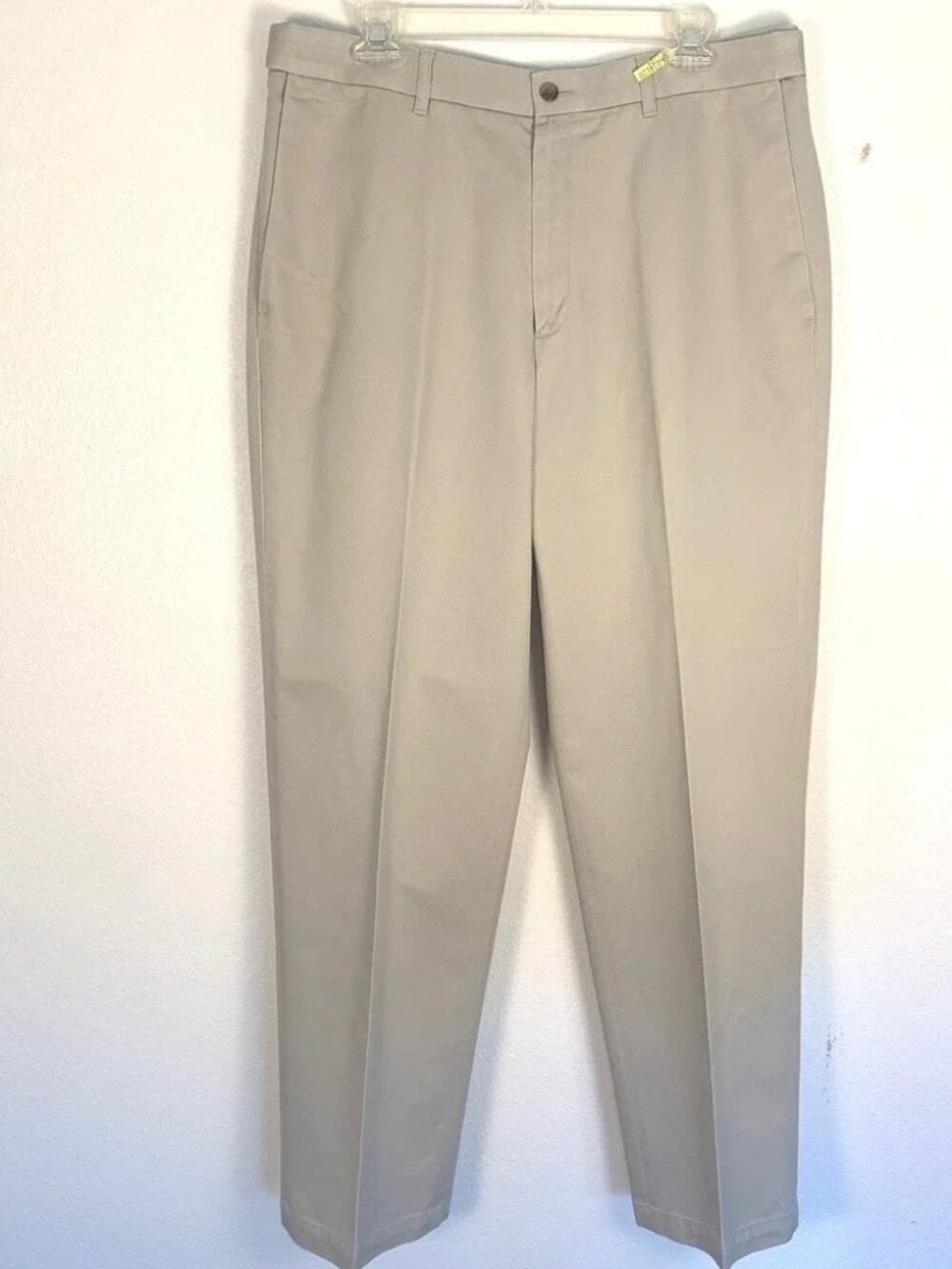 White Flat Front Trousers Men's Size